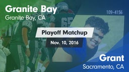 Matchup: Granite Bay High vs. Grant  2016