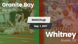 Matchup: Granite Bay High vs. Whitney  2017