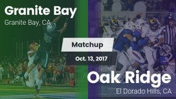 Matchup: Granite Bay High vs. Oak Ridge  2017