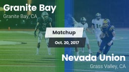 Matchup: Granite Bay High vs. Nevada Union  2017
