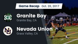 Recap: Granite Bay  vs. Nevada Union  2017