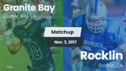 Matchup: Granite Bay High vs. Rocklin  2017