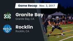 Recap: Granite Bay  vs. Rocklin  2017