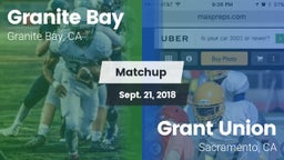 Matchup: Granite Bay High vs. Grant Union  2018