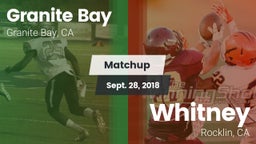 Matchup: Granite Bay High vs. Whitney  2018