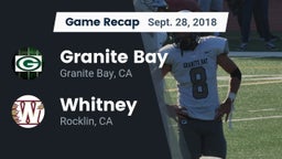 Recap: Granite Bay  vs. Whitney  2018