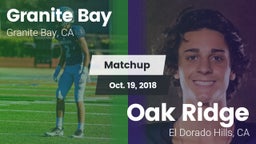 Matchup: Granite Bay High vs. Oak Ridge  2018