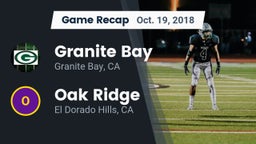 Recap: Granite Bay  vs. Oak Ridge  2018