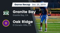 Recap: Granite Bay  vs. Oak Ridge  2019