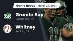 Recap: Granite Bay  vs. Whitney  2021