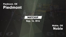 Matchup: Piedmont  vs. Noble  2016