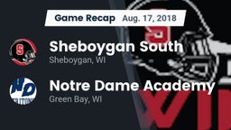 Recap: Sheboygan South  vs. Notre Dame Academy 2018