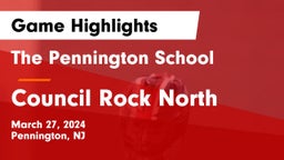 The Pennington School vs Council Rock North  Game Highlights - March 27, 2024