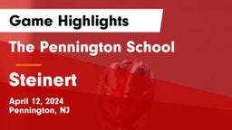 The Pennington School vs Steinert  Game Highlights - April 12, 2024