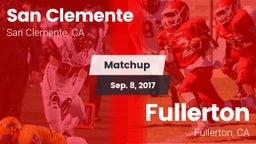 Matchup: San Clemente High vs. Fullerton  2017