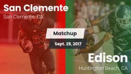 Matchup: San Clemente High vs. Edison  2017