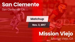Matchup: San Clemente High vs. Mission Viejo  2017