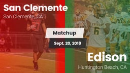 Matchup: San Clemente High vs. Edison  2018