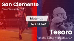 Matchup: San Clemente High vs. Tesoro  2018
