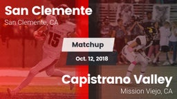 Matchup: San Clemente High vs. Capistrano Valley  2018