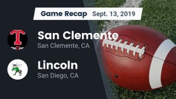 Recap: San Clemente  vs. Lincoln  2019