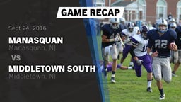 Recap: Manasquan  vs. Middletown South  2016