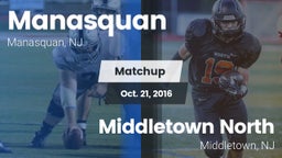 Matchup: Manasquan High vs. Middletown North  2016