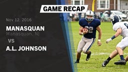 Recap: Manasquan  vs. A.L. Johnson 2016