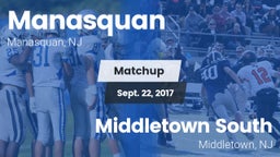 Matchup: Manasquan High vs. Middletown South  2017