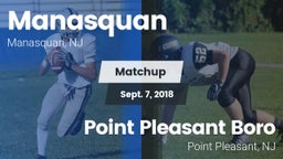 Matchup: Manasquan High vs. Point Pleasant Boro  2018