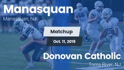 Matchup: Manasquan High vs. Donovan Catholic  2019