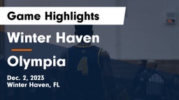 Winter Haven  vs Olympia  Game Highlights - Dec. 2, 2023