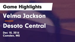 Velma Jackson  vs Desoto Central Game Highlights - Dec 10, 2016