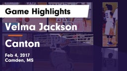 Velma Jackson  vs Canton  Game Highlights - Feb 4, 2017