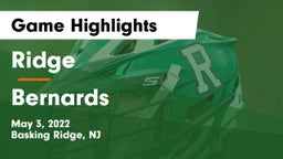 Ridge  vs Bernards  Game Highlights - May 3, 2022