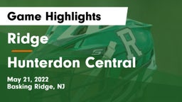 Ridge  vs Hunterdon Central  Game Highlights - May 21, 2022