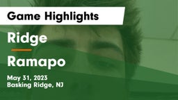 Ridge  vs Ramapo  Game Highlights - May 31, 2023