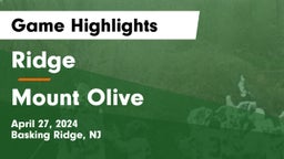 Ridge  vs Mount Olive  Game Highlights - April 27, 2024