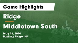 Ridge  vs Middletown South  Game Highlights - May 24, 2024