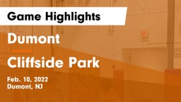 Dumont  vs Cliffside Park  Game Highlights - Feb. 10, 2022