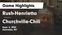 Rush-Henrietta  vs Churchville-Chili  Game Highlights - Sept. 6, 2022