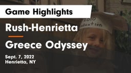 Rush-Henrietta  vs Greece Odyssey  Game Highlights - Sept. 7, 2022