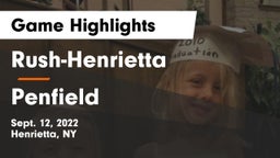 Rush-Henrietta  vs Penfield  Game Highlights - Sept. 12, 2022