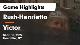 Rush-Henrietta  vs Victor  Game Highlights - Sept. 15, 2022