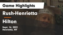 Rush-Henrietta  vs Hilton  Game Highlights - Sept. 16, 2022