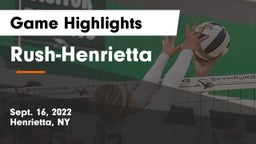 Rush-Henrietta  Game Highlights - Sept. 16, 2022