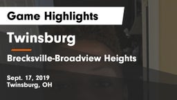Twinsburg  vs Brecksville-Broadview Heights  Game Highlights - Sept. 17, 2019