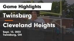 Twinsburg  vs Cleveland Heights  Game Highlights - Sept. 13, 2022