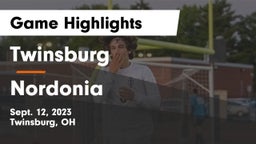 Twinsburg  vs Nordonia  Game Highlights - Sept. 12, 2023