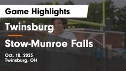 Twinsburg  vs Stow-Munroe Falls  Game Highlights - Oct. 10, 2023